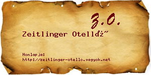 Zeitlinger Otelló névjegykártya